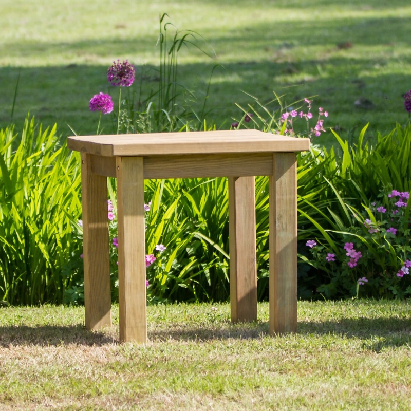 Zest Garden Emily Wooden Side Table In Natural