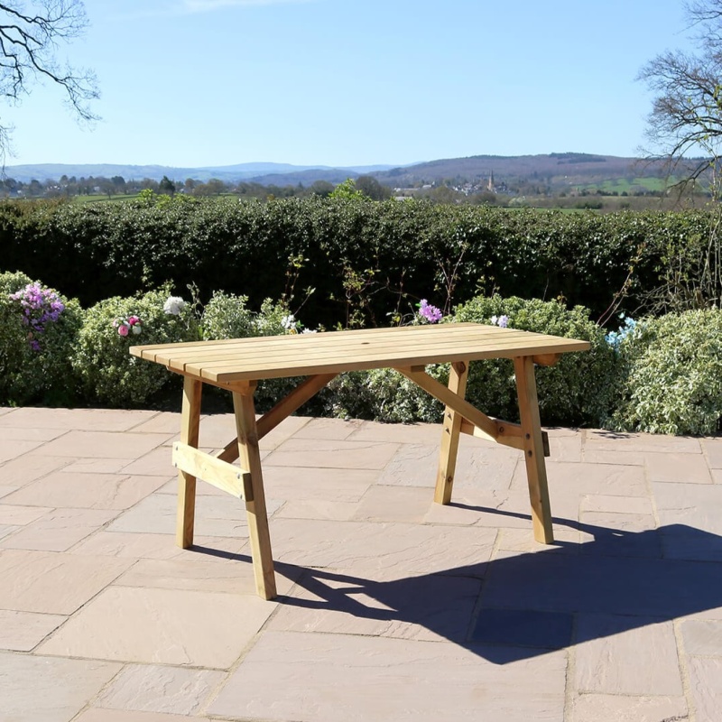 Zest Garden Freya Rectangle Wooden Table In Natural