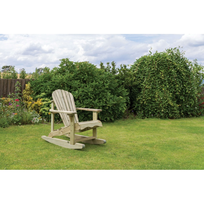 Zest Garden Lily Relax Wooden Rocking Chair In Natural