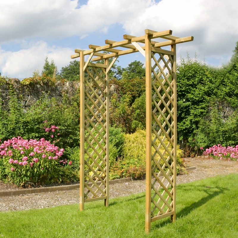 Zest Garden Sunset Wooden Arch In Natural