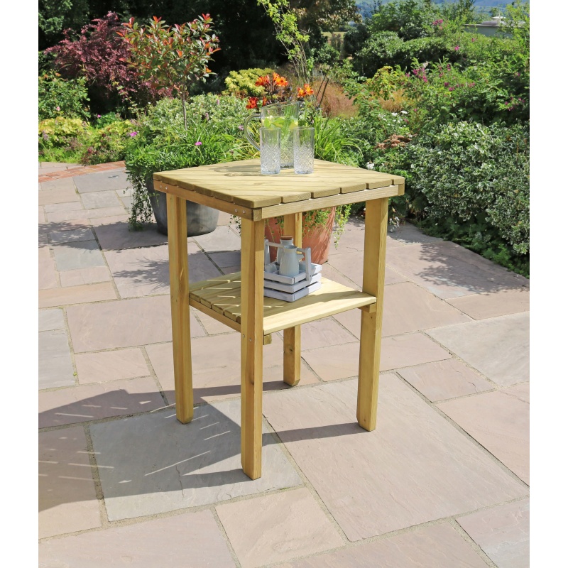 Zest Garden Terazza Wooden Outdoor Kitchen - Side Table In Natural