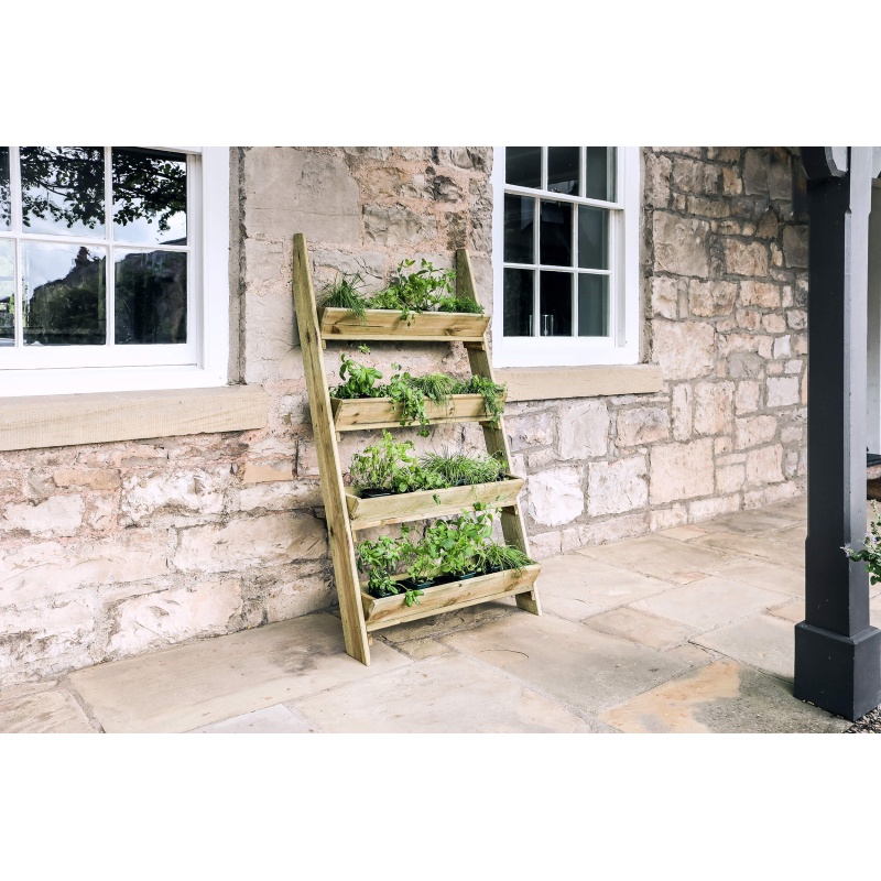 Zest Garden Wooden Ladder Planter