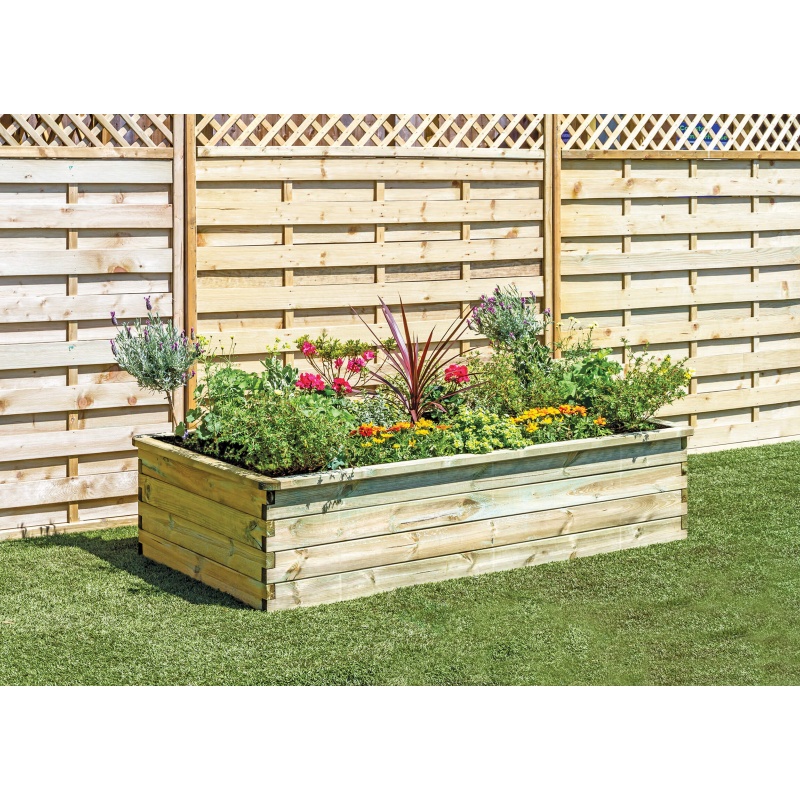 Zest Garden Wooden Large Sleeper Raised Bed