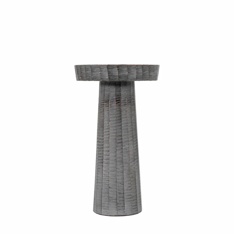 Enya Candlestick Small - Antique Grey