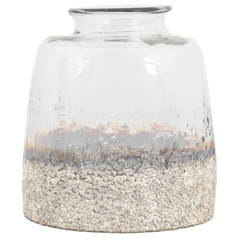 Pluto Large Hurricane Vase - Silver