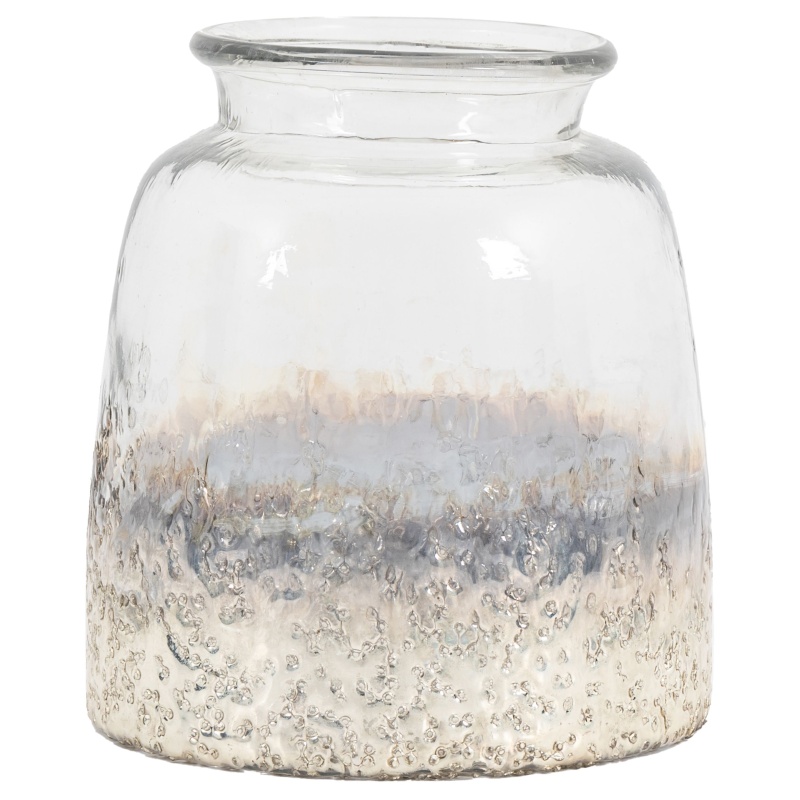 Pluto Small Hurricane Vase - Silver