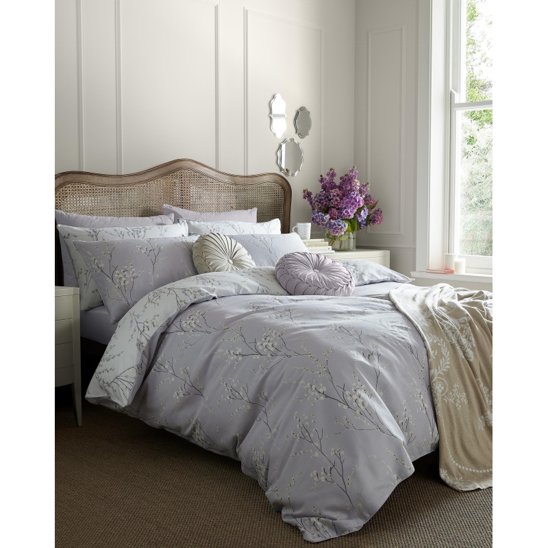 Laura Ashley Pussy Willow Lavender Duvet Cover Set - Super King In Purple