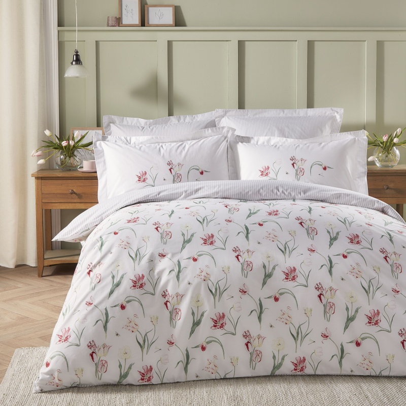 Photos - Bed Linen Sophie Allport Tulip Duvet Cover Set - Double In White