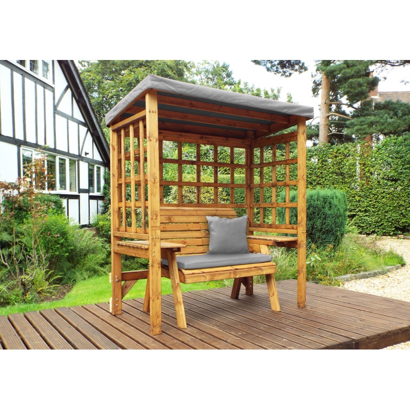 Charles Taylor Wentworth 2 Seater Arbour With Cushions And Roof Cover - Green