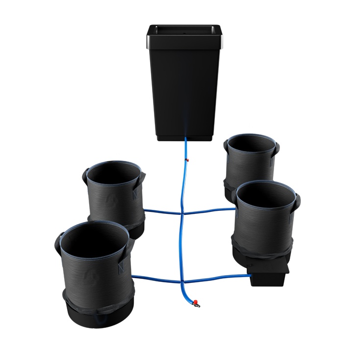 AutoPot XL FlexiPot Self Watering System with AQUAvalve Technology - 4 Pot In Black