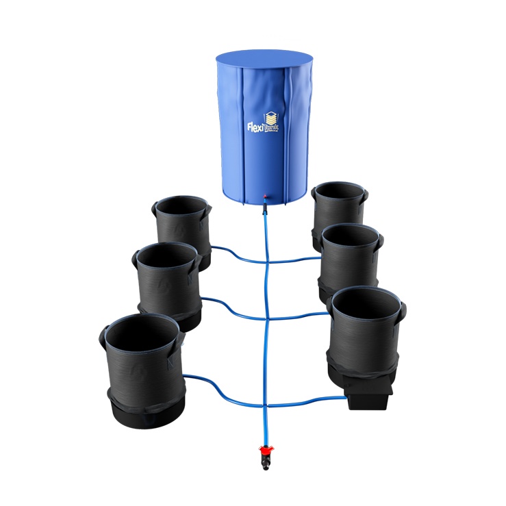 AutoPot XL FlexiPot Self Watering System with AQUAvalve Technology - 6 Pot In Black