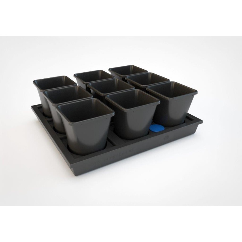 AutoPot Auto9 XL Self Watering System with AQUAvalve Technology - 9 x 25L Plastic Pots In Black