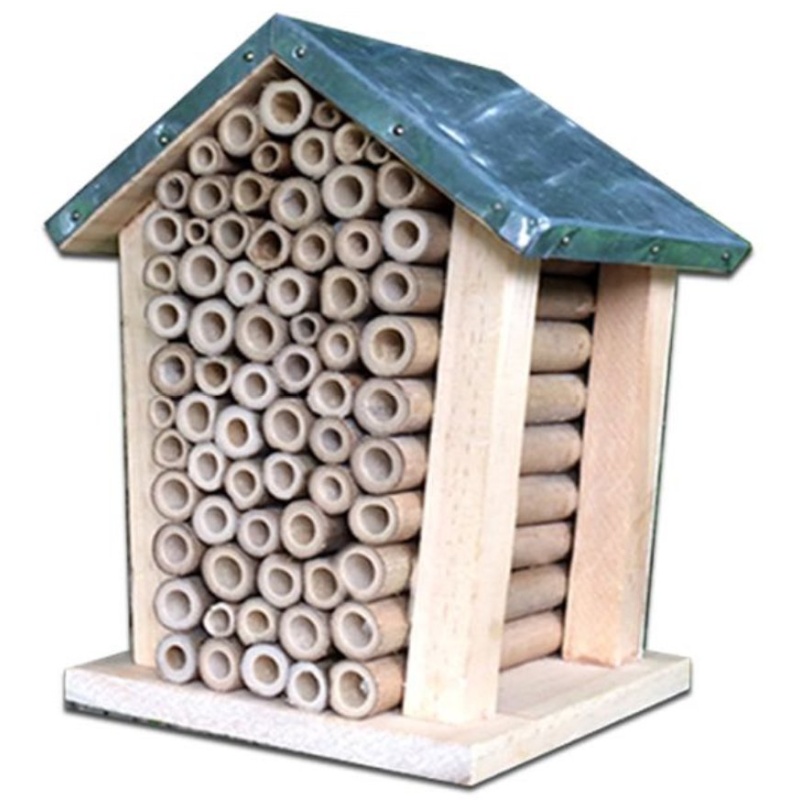 GreenKey Hanging Solitary Bee House In Natural