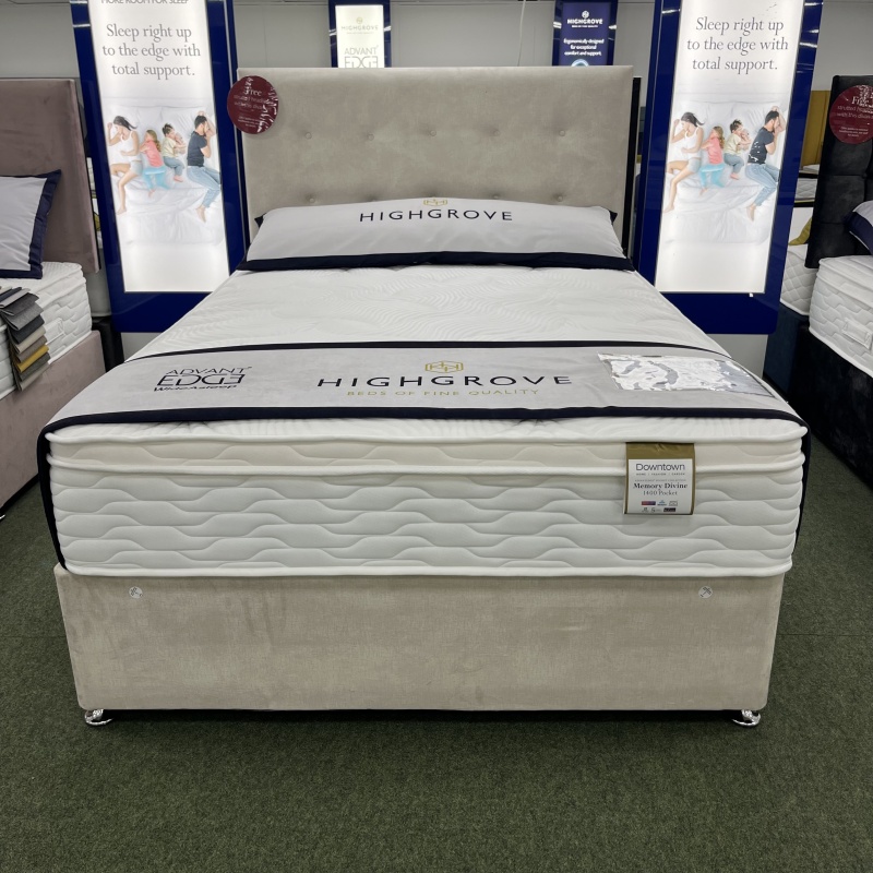 Highgrove Highgrove Memory Divine 1400 Mattress & Divan Set With Headboard