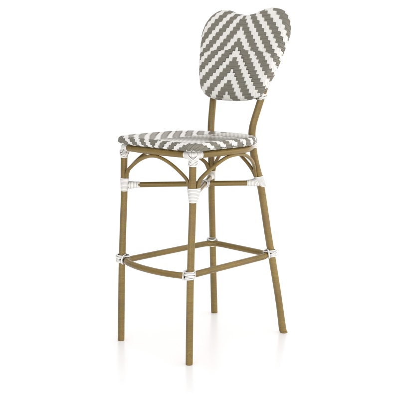 HND Lyon Bar Stool - Grey/White