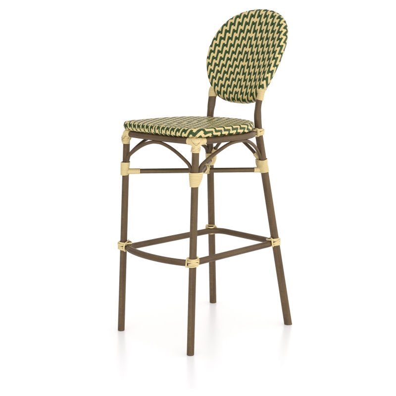 HND Nice Bar Stool - Green/Cream