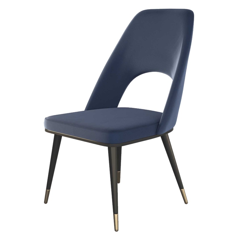 HND Sophie Black/Gold Dining Chair - Velvet Seat