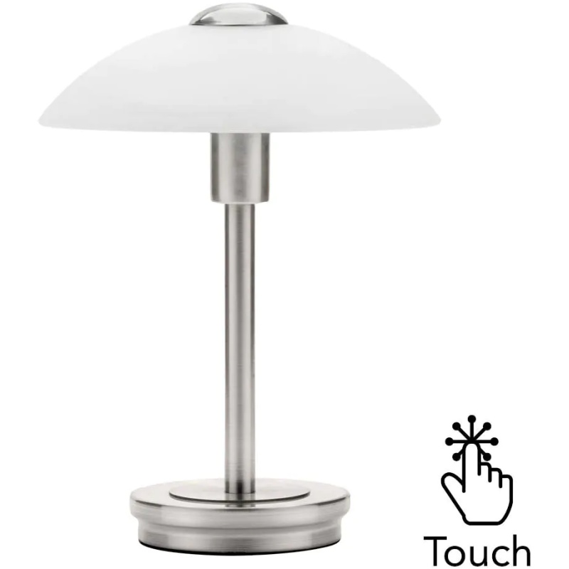 BHS BHS Archie Touch Sensitive Lamp - Satin Nickel/Alabaster