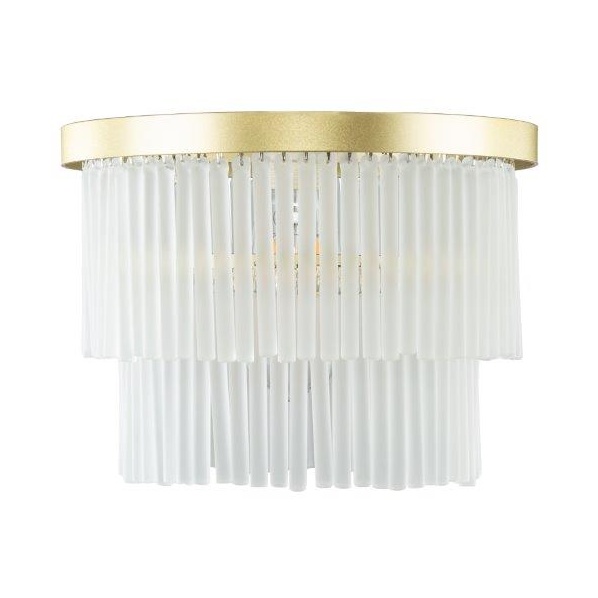 BHS Aubrey 2 Tier Flush Ceiling Light - Brass