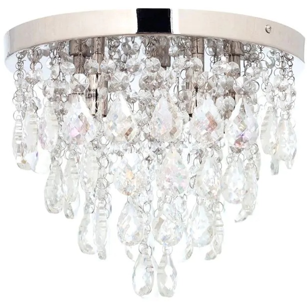 BHS Lisa Flush Ceiling Light - Nickel