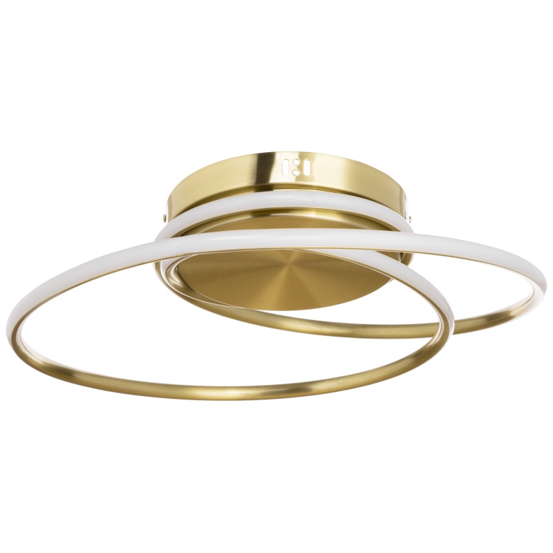 BHS Pei Rings LED Flush Ceiling Light - Satin Brass