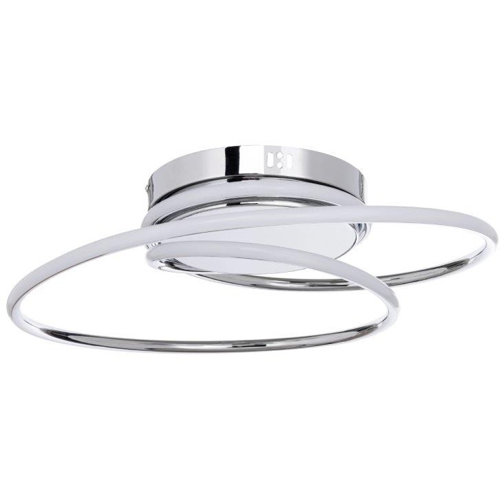 BHS Pei Rings LED Flush Ceiling Light - Chrome