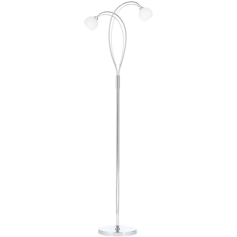 BHS BHS Soni Floor Lamp - Chrome/Opal