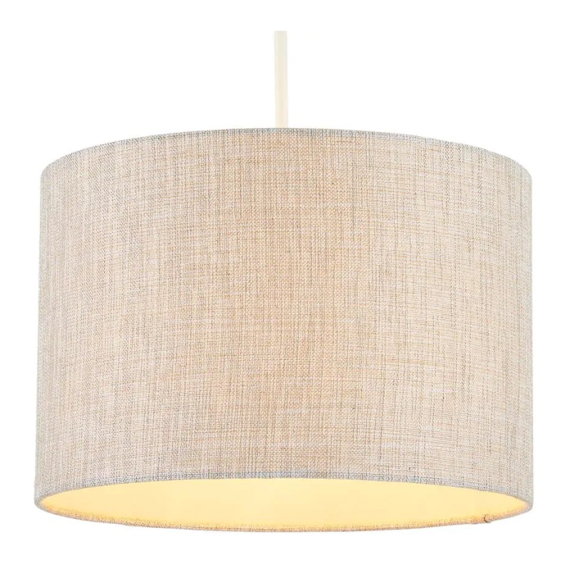 BHS BHS Metallic Linen Easy Fit Light Shade 30cm - Natural