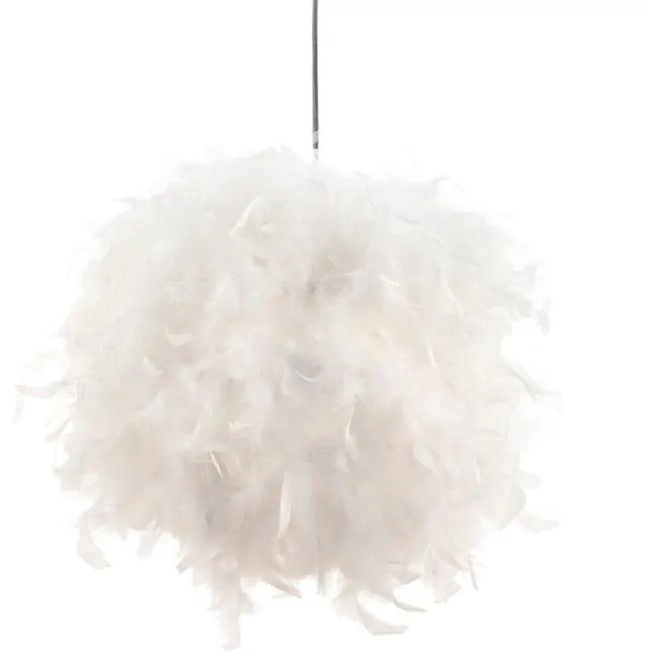 BHS Plume Feather Ball Ceiling Pendant - Brass