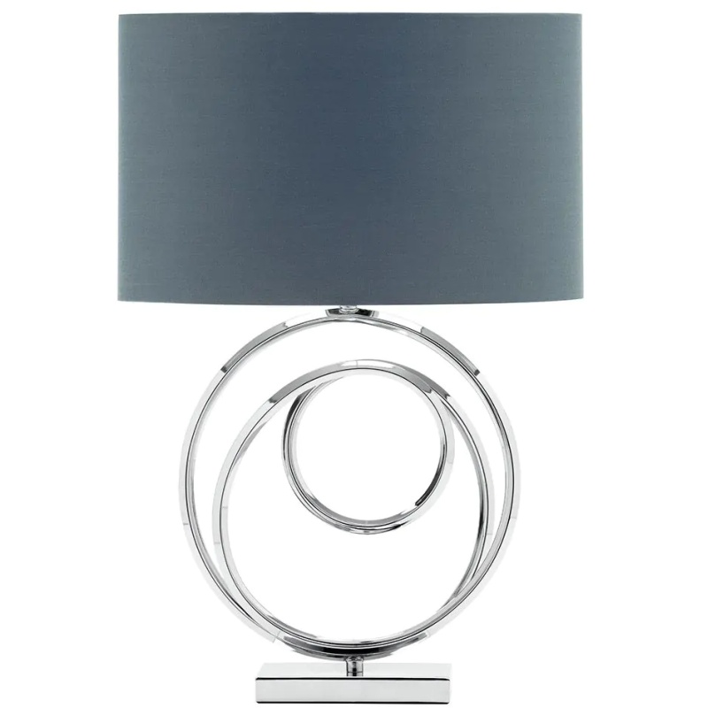 BHS BHS Saturn Table Lamp - Chrome/Grey