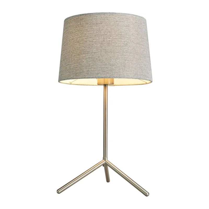 BHS BHS Stassy Table Lamp - Nickel/Grey