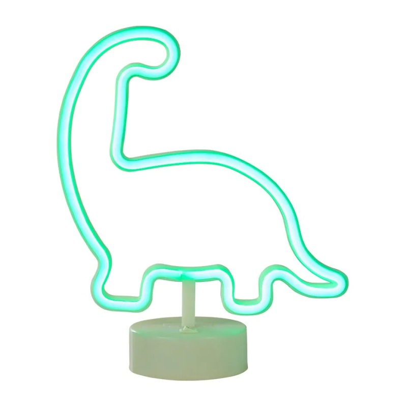 BHS BHS Glow Dino Neon Table Lamp - Green