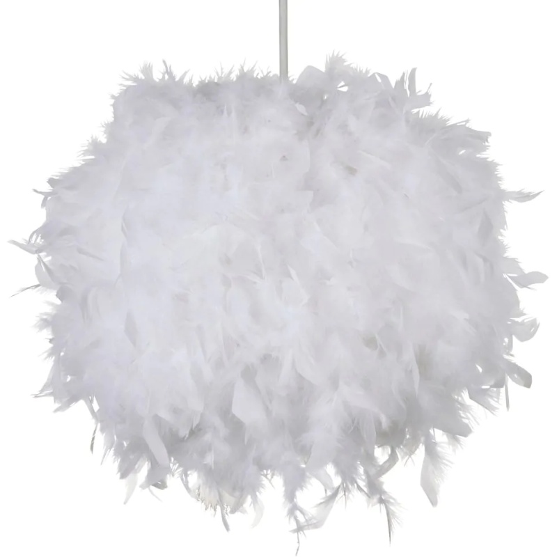 BHS BHS Feather Easy Fit Light Shade 40cm - White