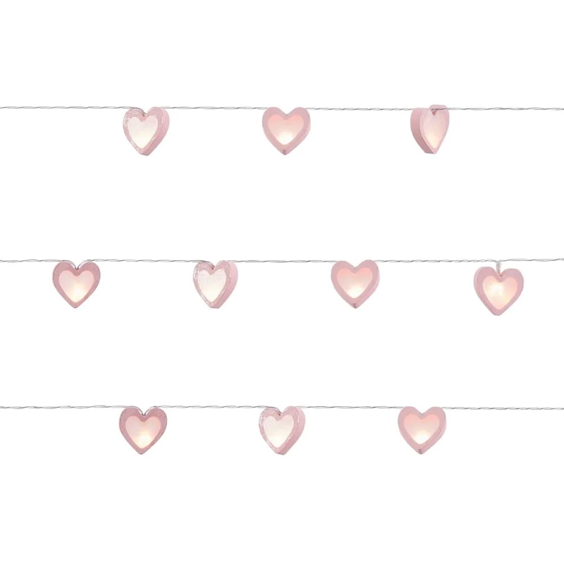 BHS BHS Glow LED Love Heart String Lights - Pink