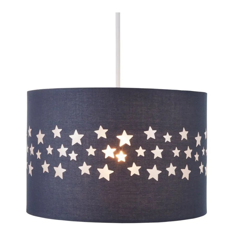 BHS BHS Glow Stars Easy Fit Light Shade 30cm - Navy