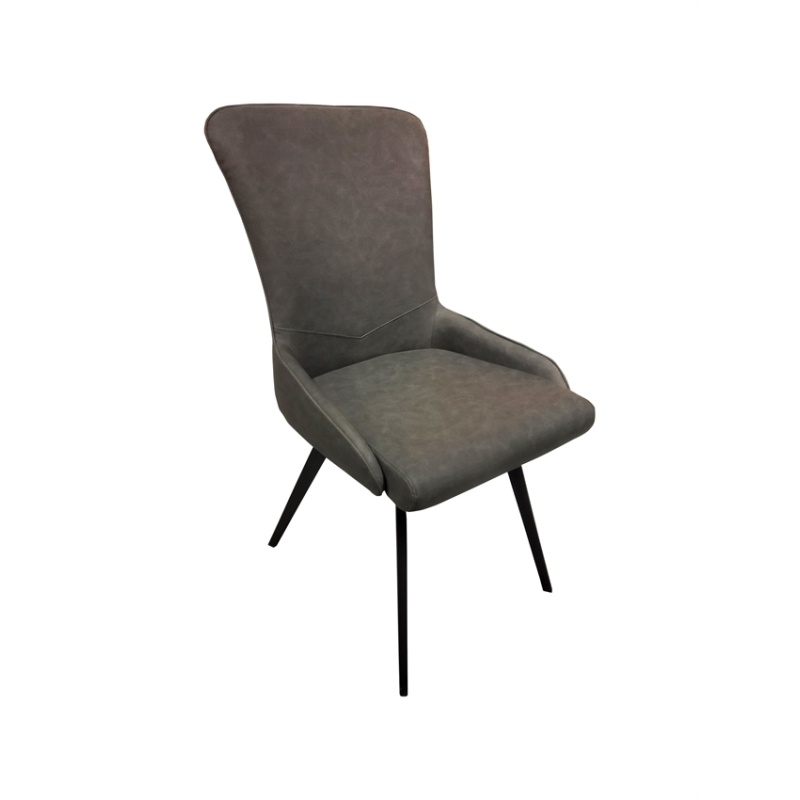 Juno Dining Chair - Faux Grey Leather