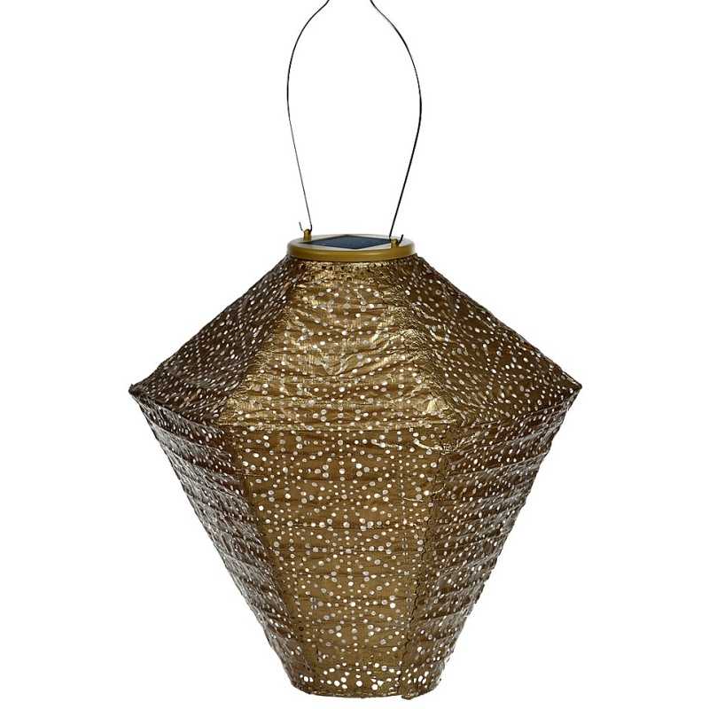 Lumiz Diamond Solar Lantern - 28cm - Sashiko - Gold