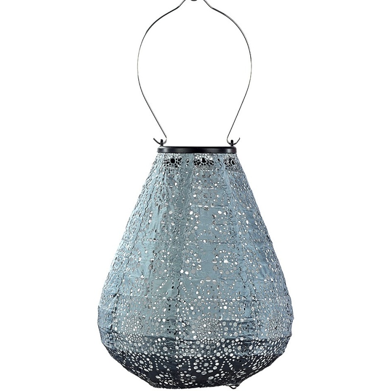 Lumiz Tulip Solar Lantern - 20cm - Fiore - Grey Blue