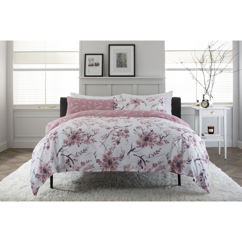 Deyongs Cherry Blossom Duvet Set - Pink