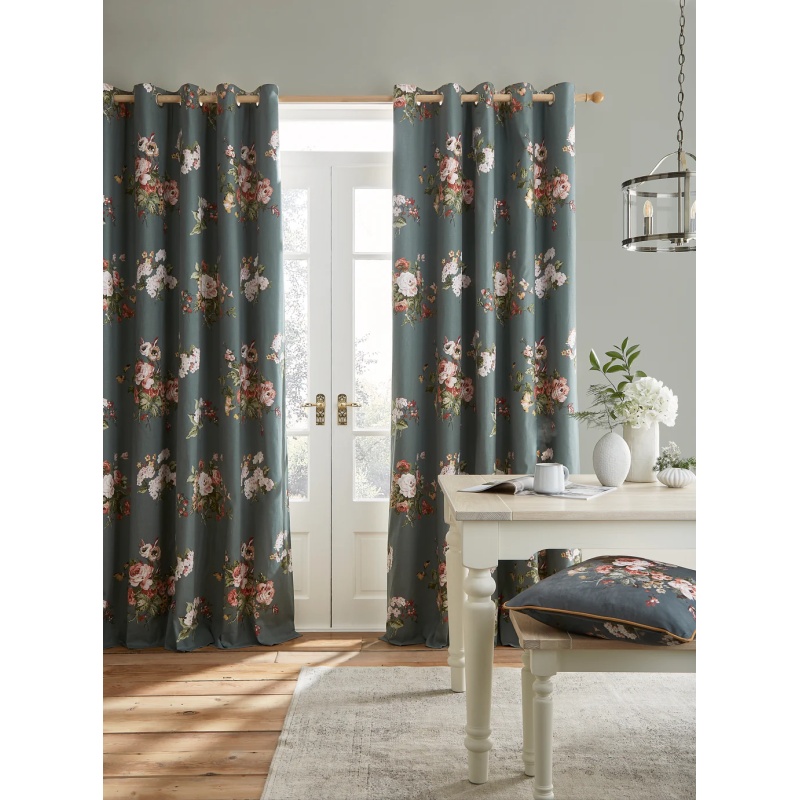 Laura Ashley Rosemore Blackout Curtain - Fern