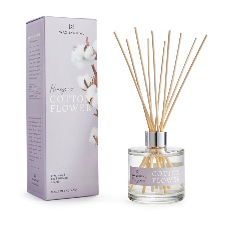 Wax Lyrical Homegrown Cotton Flower Reed Diffuser