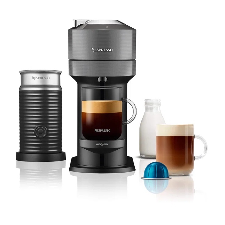 Nespresso 11720 Vertuo Next Pod Coffee Machine with Aeroccino - Matte Black