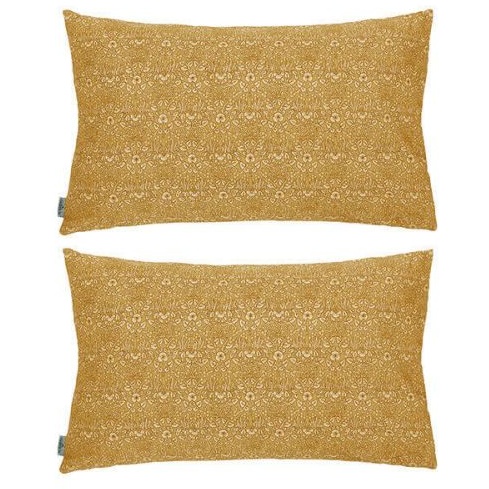 Morris and Co Seasons By May Standard Pillowcase Pair Saffron In Yellow