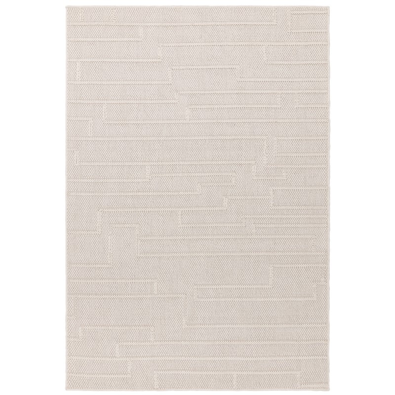 Asiatic Camber Track Modern Textured Rug - Ivory - 80cm x 150cm