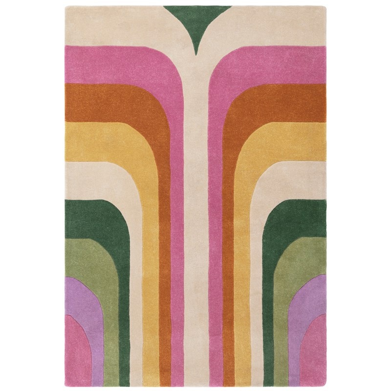 Asiatic Asiatic Romy 01 Retro Geometric Rug - Pink