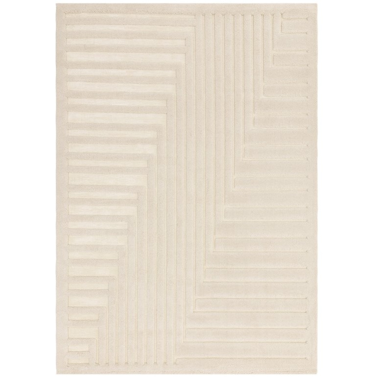 Asiatic Asiatic Valley Connection Geometric 3D Rug - Ivory