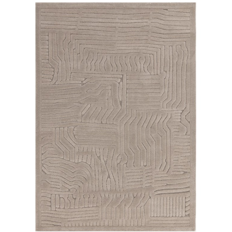 Asiatic Asiatic Valley Route Geometric 3D Rug - Natural Beige