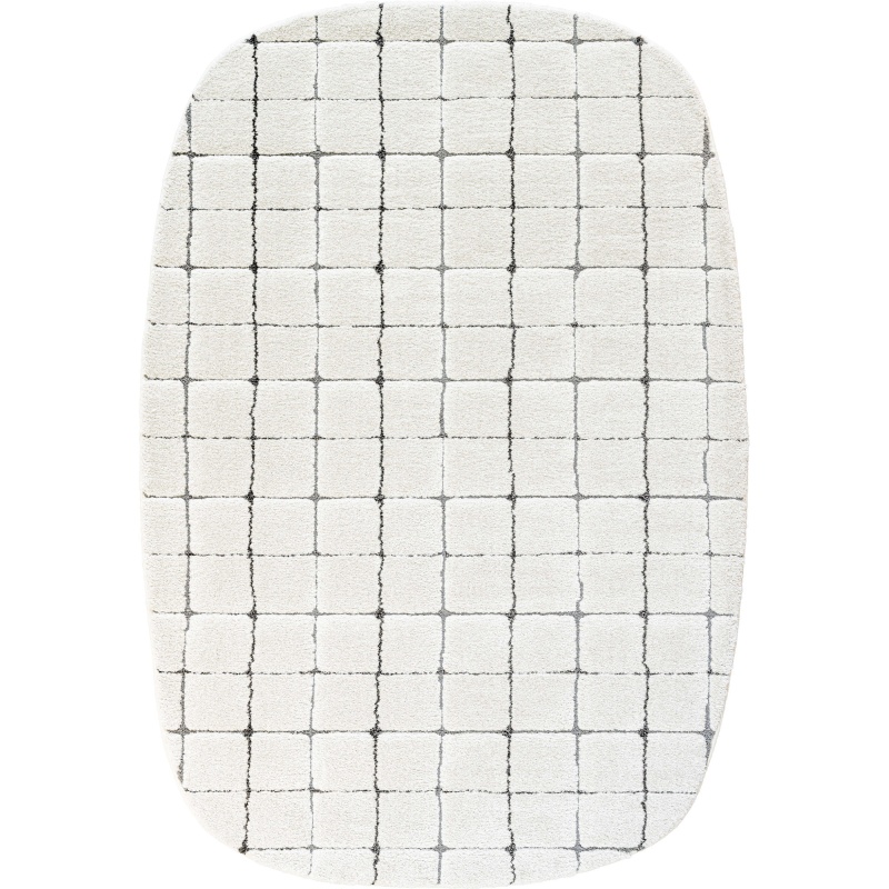 Mastercraft 014-0003/6181 Dune Recycled Yarn Rug - White/Cream - 160cm x 230cm Rounded Rectangle