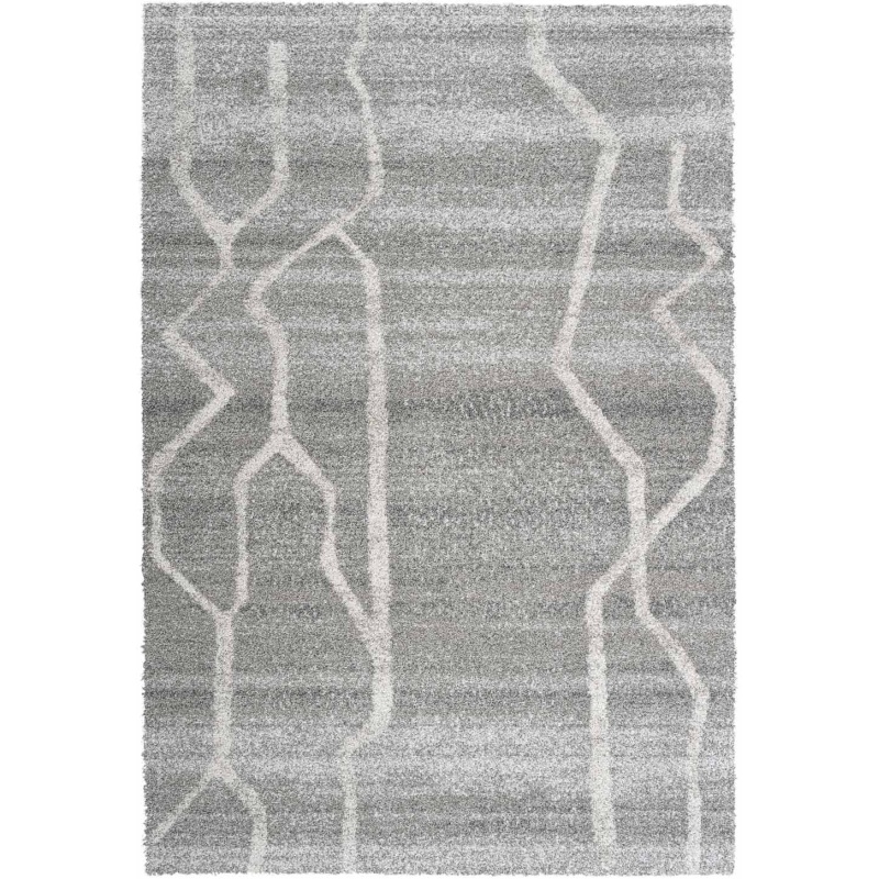 Mastercraft 023-0411/5262 Mehari Heatset Shaggy Rug - Light Grey - 120cm x 170cm