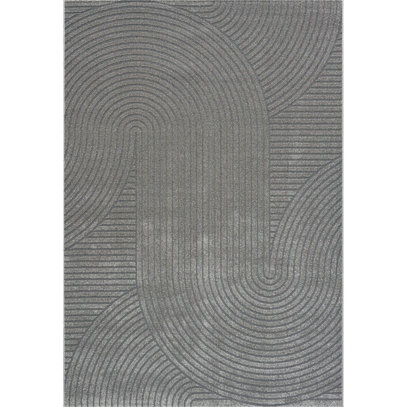 Mastercraft 041-0061/7131 Geo Soft Touch Rug - Grey - 133cm x 195cm